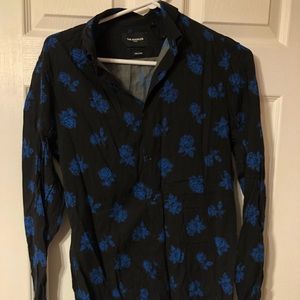 The Kooples Blue Flower Print Button Down